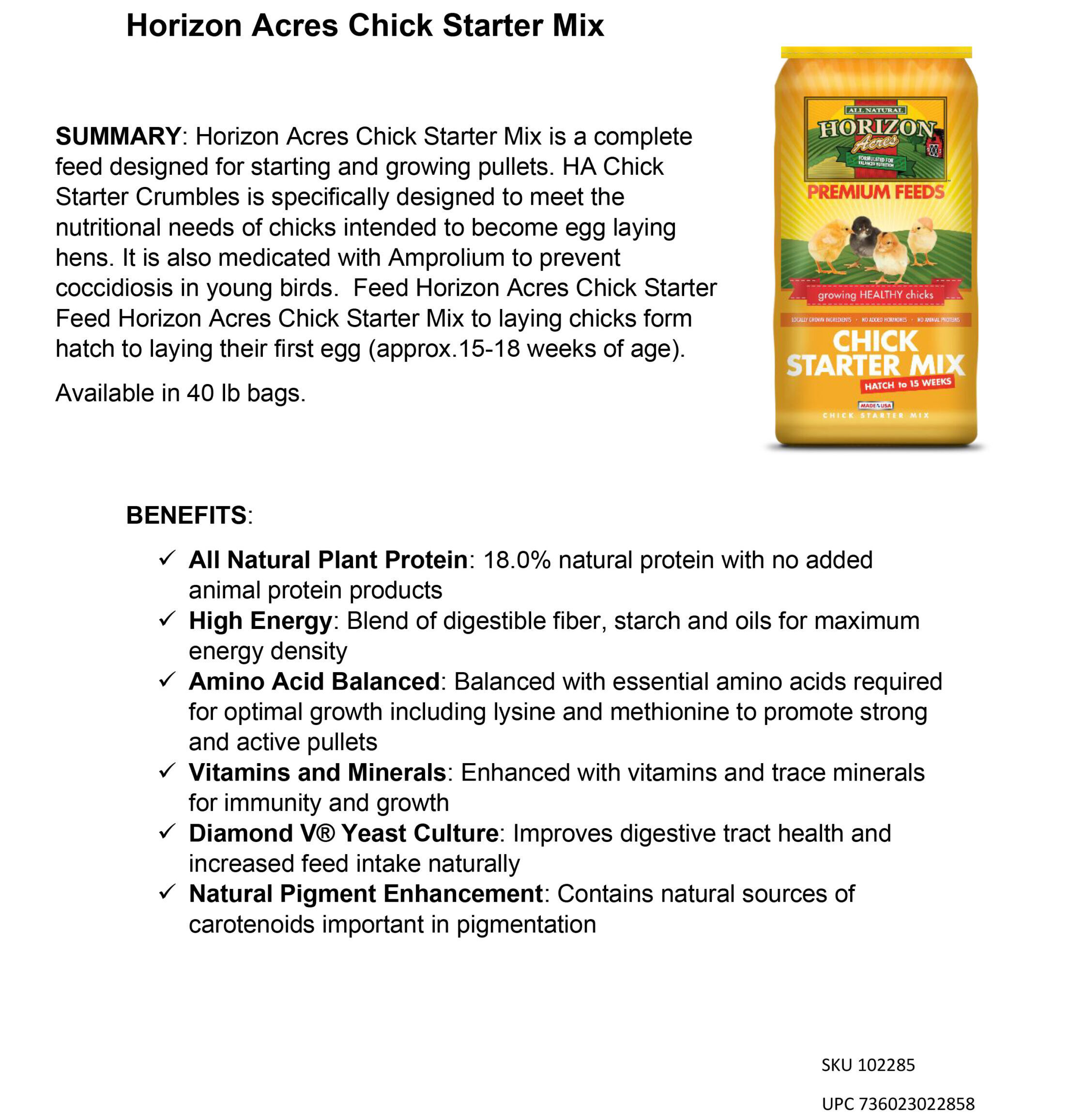Horizon Acres Chick Starter Mix