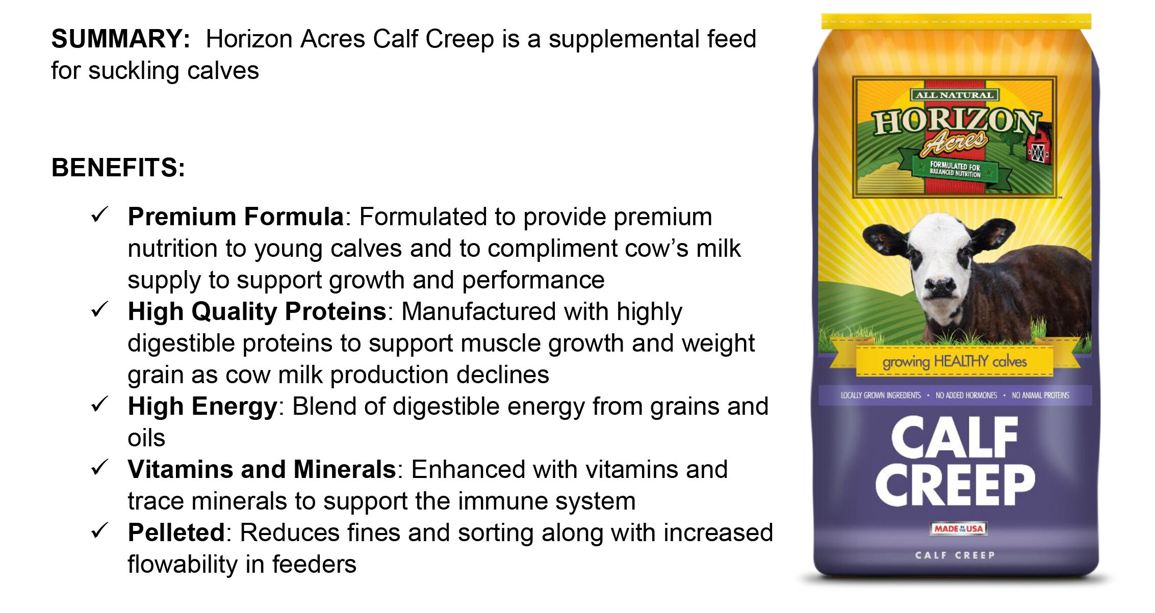 Horizon Acres Calf Creep