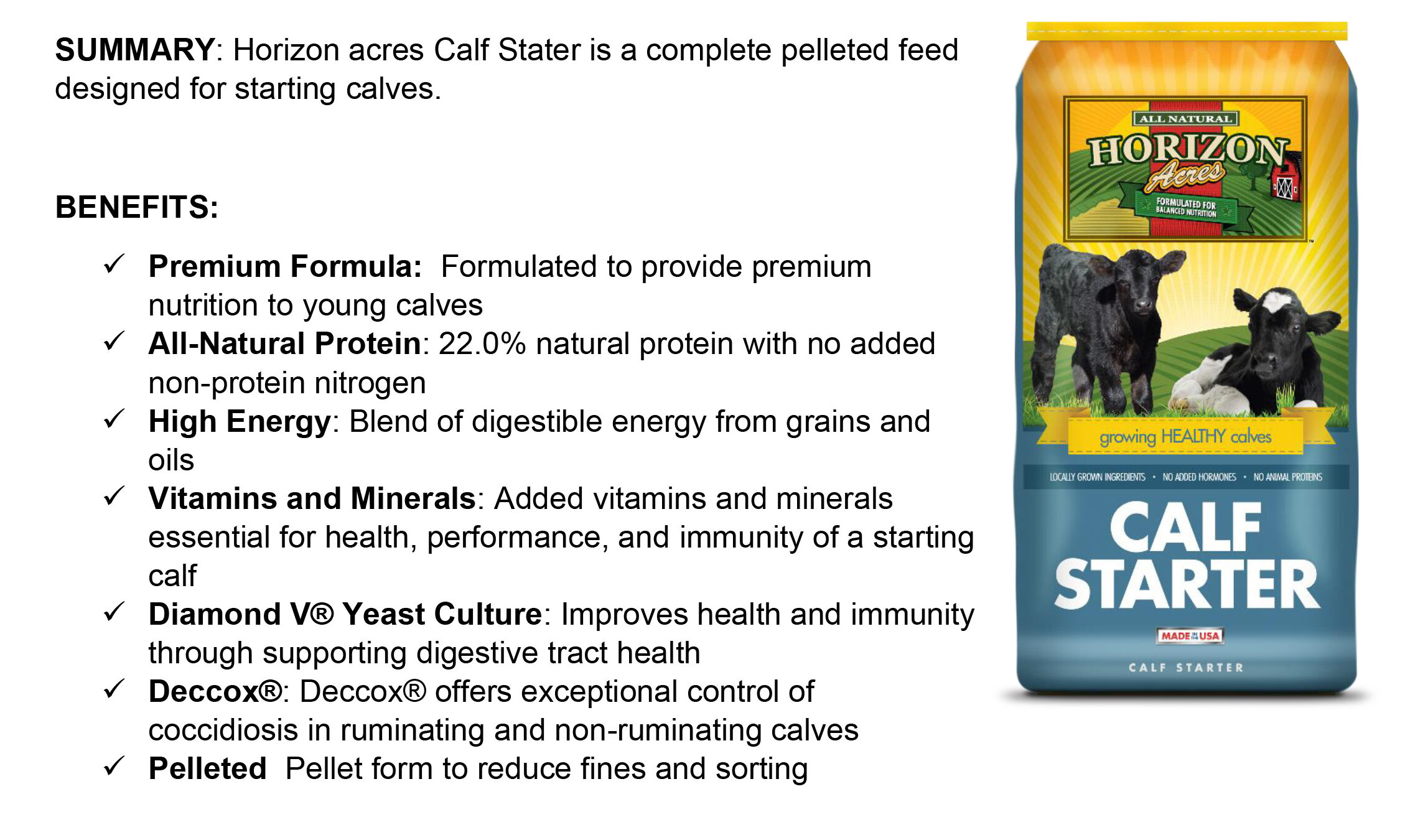 Horizon Acres Calf Starter