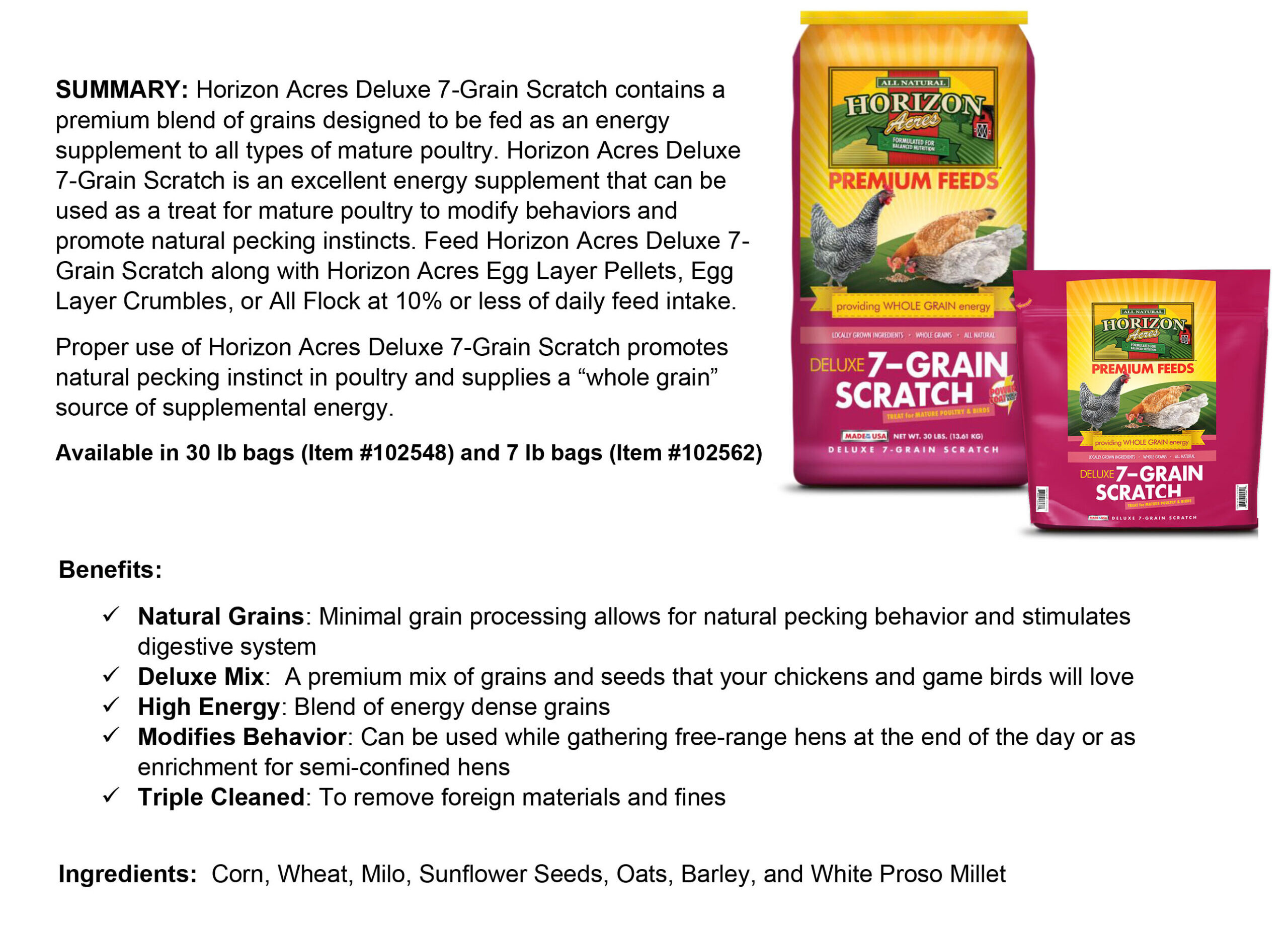 Horizon Acres Deluxe 7-Grain Scratch