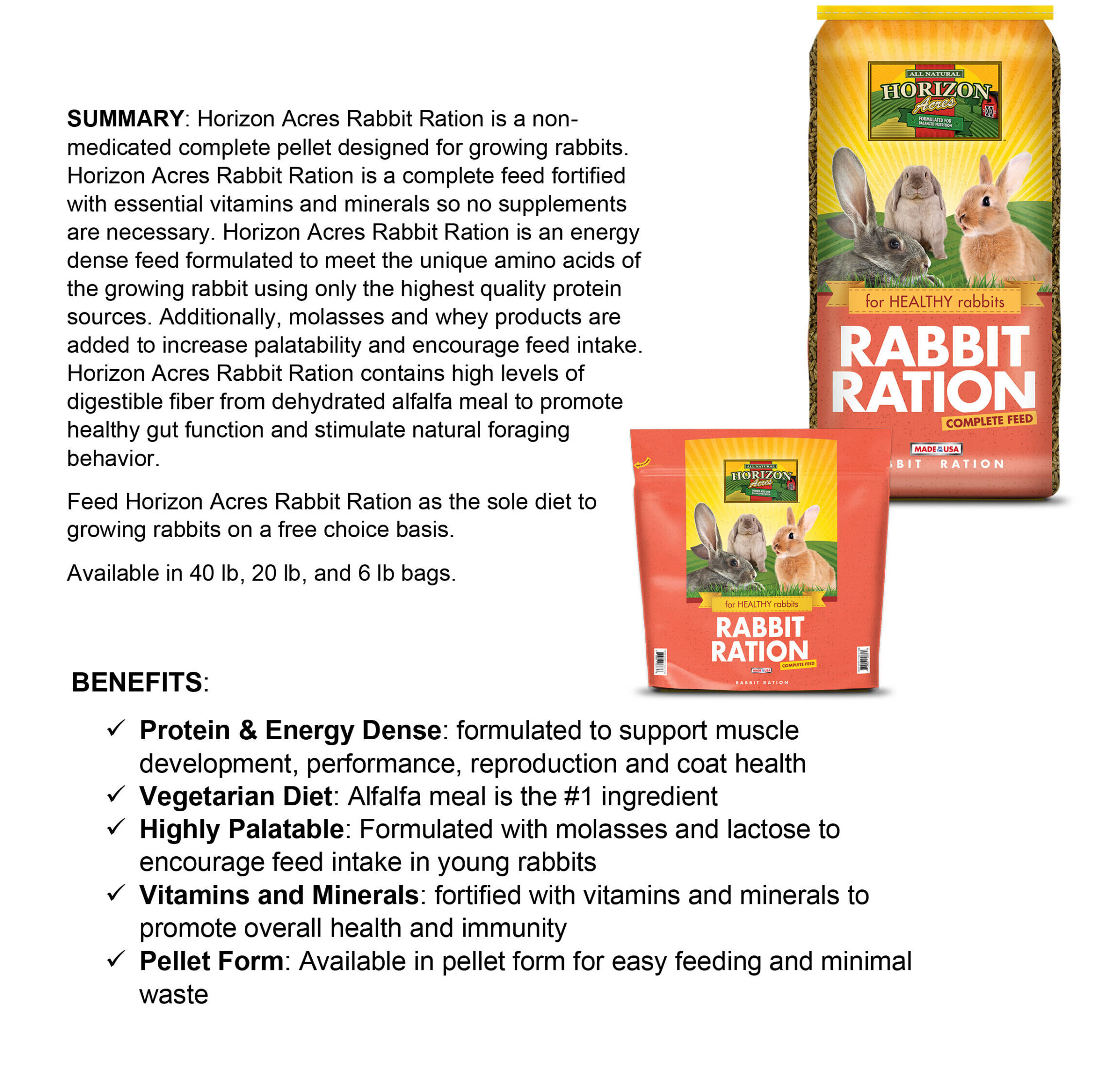 Horizon Acres Rabbit Ration