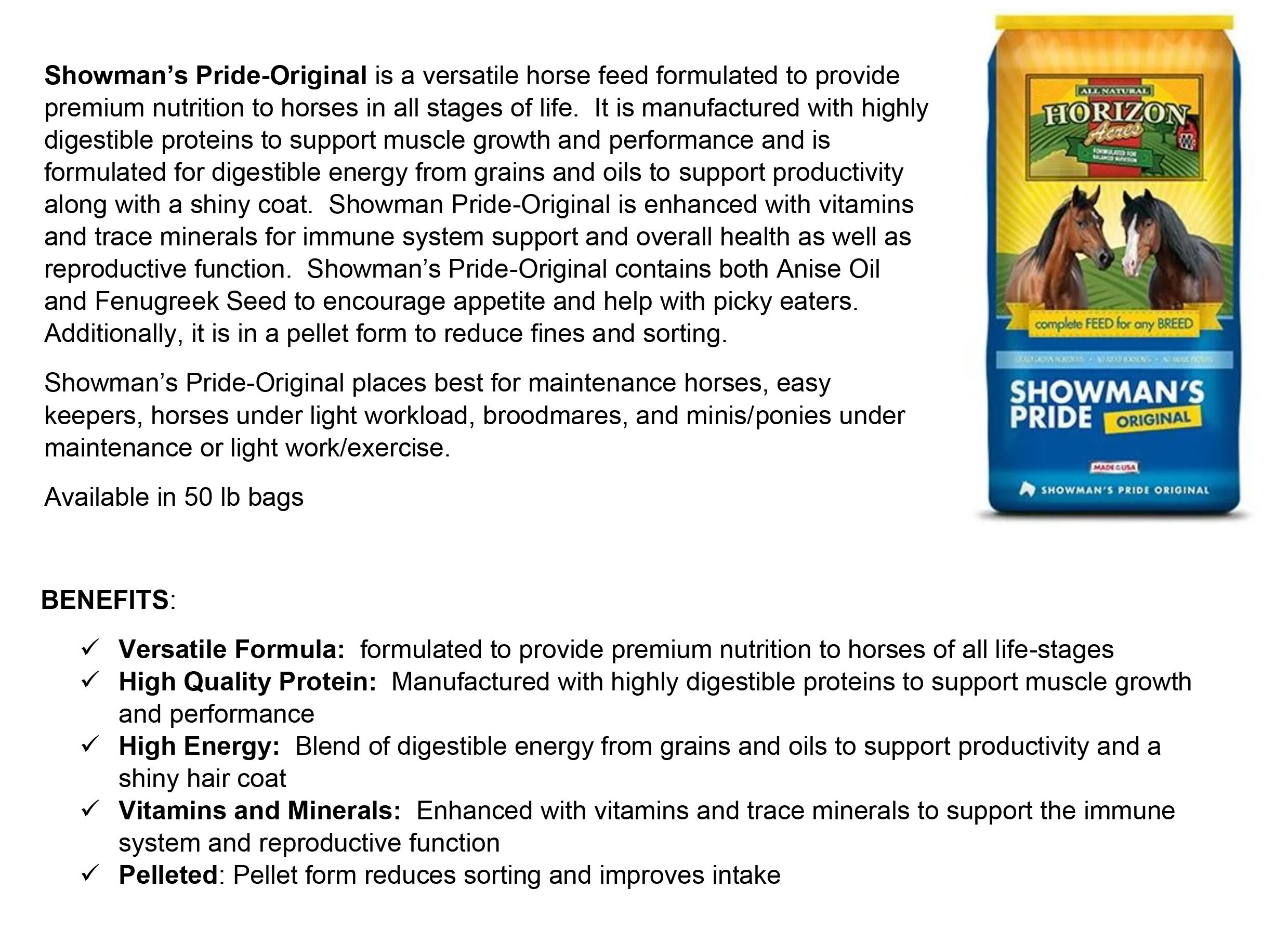 Horizon Acres Showman's Pride Original